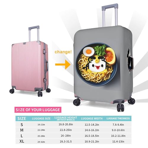 Housse de valise élastique Ramen protection blanche lavable L