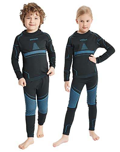 NOOYME Ropa Interior Funcional Ropa Interior de esquí para niños Ropa Interior térmica para niños Ropa Interior Deportiva Transpirable y Agradable para la Piel fútbol para niños Cover