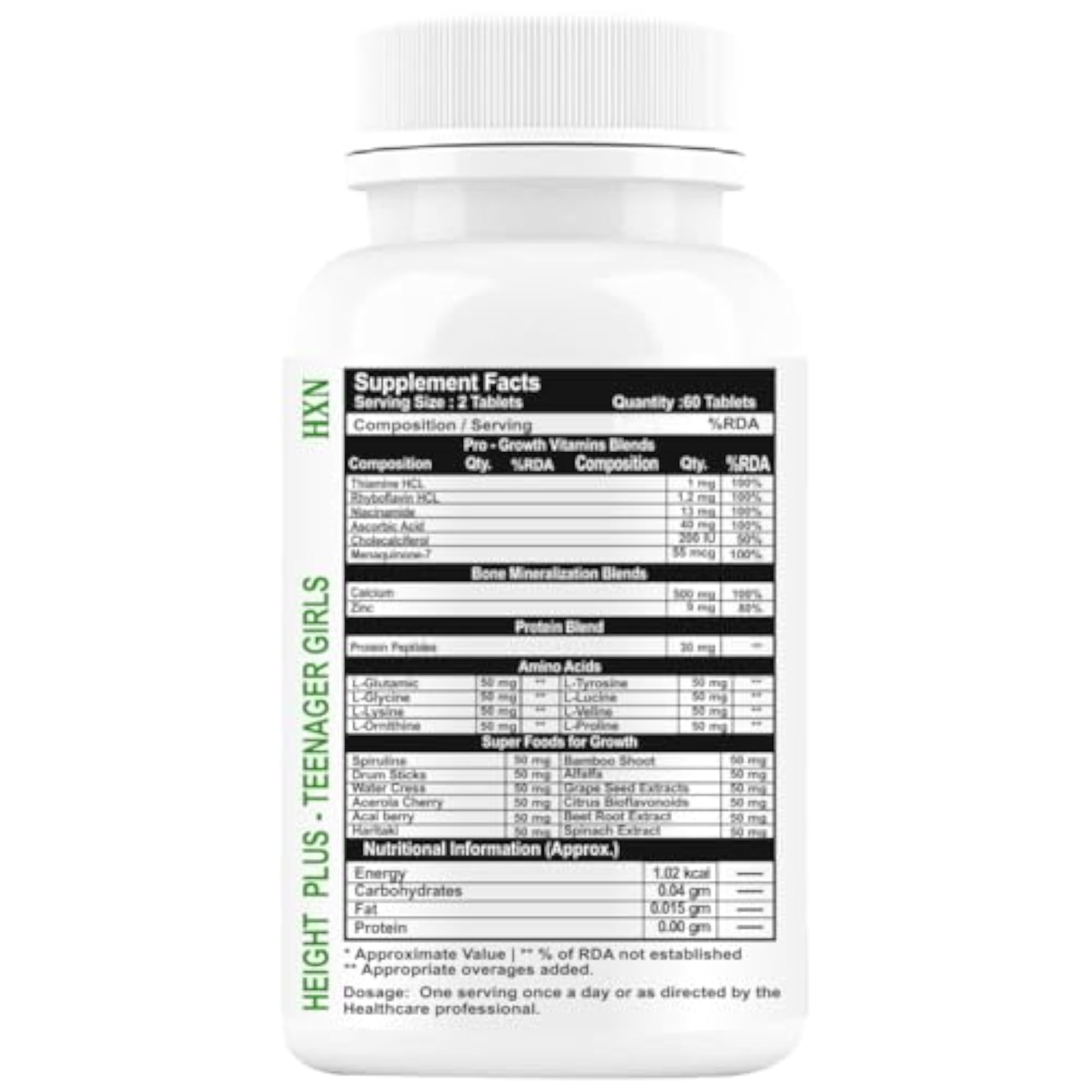 HXN Height Growth Supplement, Herbal Medicine