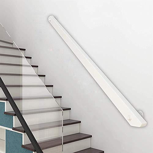 Rampe d'escalier en bois blanc 120 cm CHEWYNP pour sécurité intérieure - 2