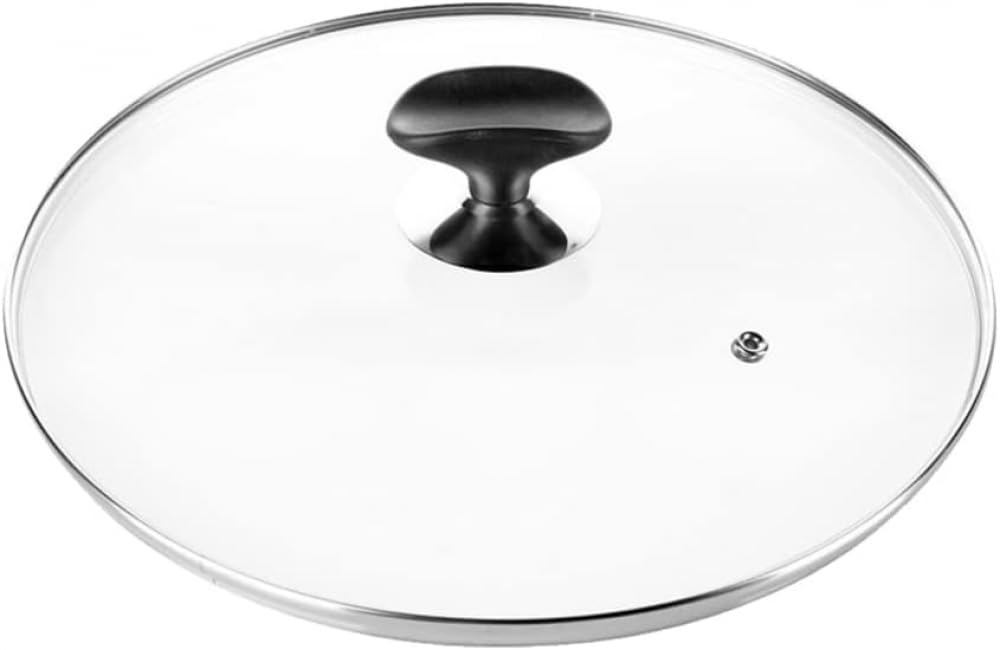 Utensili da cucina in silicone, coperchio universale per pentole in vetro, coperchio per padella, coperchio di ricambio lavabile in lavastoviglie, con pomello per poggiamestolo, 36 cm