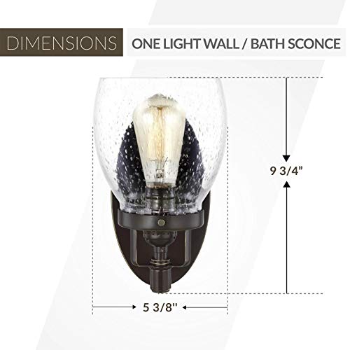Generation Lighting 4114501-782 Belton One - Light Wall / Bath Sconce Vanity Style Fixture, Heirloom Bronze #TOP2