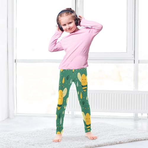Toddler Girls Leggings Printed Yoga Pants Leggings Yellow Bee for Kids4