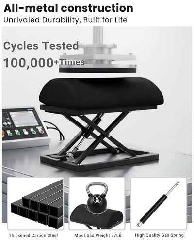 Image of Truly Infinite Height Adjustable Footrest｜No Bending Needed-Foot Step-to-Adjust｜2.7 inch-13.1 inch Height｜Washable｜Foot Rest Stool for Under Desk at Work, Office /Home /Gaming /Study Desk Essentials
