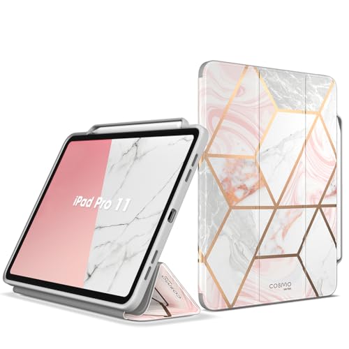 Coque iPad Pro 11 Pouces 2024 Fine Rose pour Travailler au Café