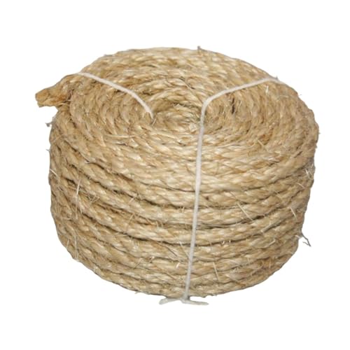 Guangcailun Arbre à Chat en Corde de sisal torsadée, Fait à la Main, Corde Robuste pour Animaux de Compagnie, Chanvre, Couleur Lin, 6 mm x 50 m