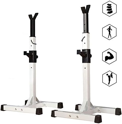 Yajun Fitness Squat Rack Stands Adjustable Height Barbell Support Can Separate Heavy Duty Weightlifting Equipment Home Bodybuilding Exercise