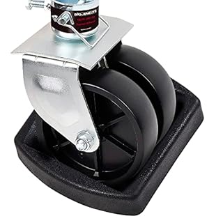 LEORAY Jack Wheel Chock, Reinforced Rubber Jack Caster Wheel Dock for Caravans and Trailers (Dual Wheel)