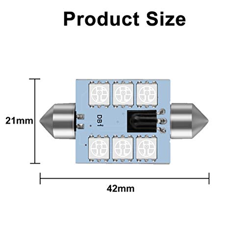 578 Led Bulb 41Mm 42Mm 212-2 211-2 578 Festoon Led Bulbs 16 Colors Rgb With Remote Control Replacement For Map Dome License Plate Courtesy Lights Lamps (Pack Of 4) #TOP5
