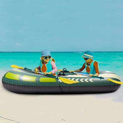 Opblaasbare boot uitdager opblaasbare boot set verdikte roeiboten voor kinderen groene één persoon buiten sportuitrusting - Image 5