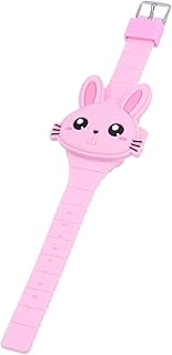 Relógios Infantis Brinquedos Para Desenhos Animados Rosa Relógio De Brinquedo Silicone Relógio De Brinquedo LED Relógio Luminoso Relógio Eletrônico De Desenhos Animados Infantis