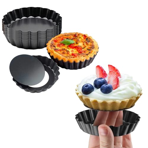 La mejor selección de Moldes para quiche y tarta de frutas disponible en línea. 41 JEMUON 8 Piezas Mini Moldes para Hornear, 4 Pulgadas Moldes para Tartaletas de Acero Carbono Desmontable, Moldes para Tartas Individuales de Antiadherente, Ideales para Hacer...