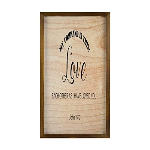 Panneau mural en bois message amour objet déco maison salon 55x30