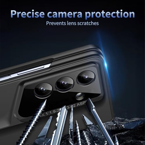Coque Samsung Galaxy Z Fold 7 rigide noire protégeant la charnière et l'écran - 3