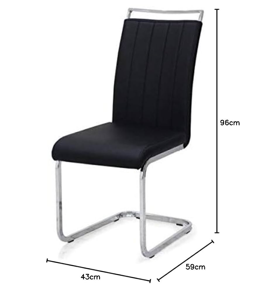 Amazon｜ダイニングチェア 2脚入 幅43cm カンティレバーチェア