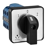YJYUIU, Universal-Nockenschalter, Drehschalter, YJUW3420 Wechselschalter 660V, 20A, 3 Positionen (EIN-AUS-EIN), 4 Phasen, 16 Klemmen