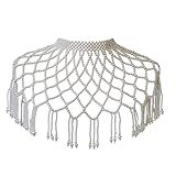 [Bnojjellol] ショールネックチェーン女性女の子水着パーティー装飾ネックレス女性チョーカーガールズのための繊細な真珠のネックレス