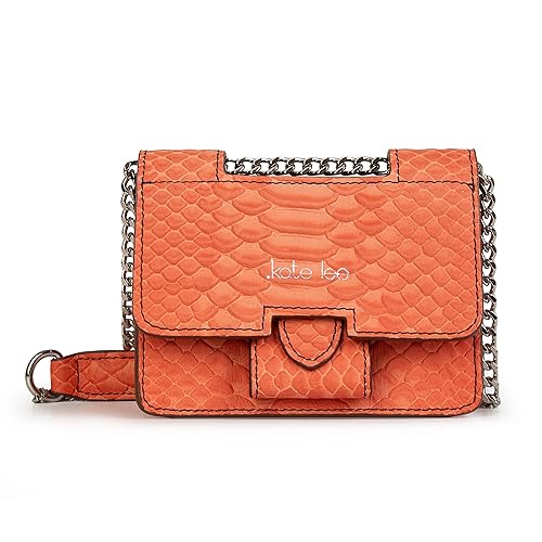 Sac bandoulière femme Tiny Ophelia orange Kate Lee pour voyager léger en ville