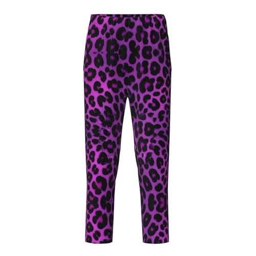Pajama Pants Pajama Bottoms with Elastic Waistband Sleepwear Lounge PantsLeopard Print P
