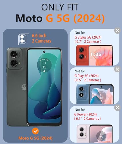 Image of FNTCASE for Motorola Moto G-5G-2024 Case: Dual Layer Shockproof Protective Cell Phone Cover | Military Grade Drop Proof Protection | Hybrid Matte Textured Rugged Hard Cases, 6.6inch