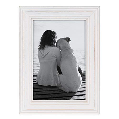 Kate And Laurel Bordeaux Modern Gallery Wall Kit, Set Of 10 With Assorted Size Frames With White-Wash Finish #TOP2