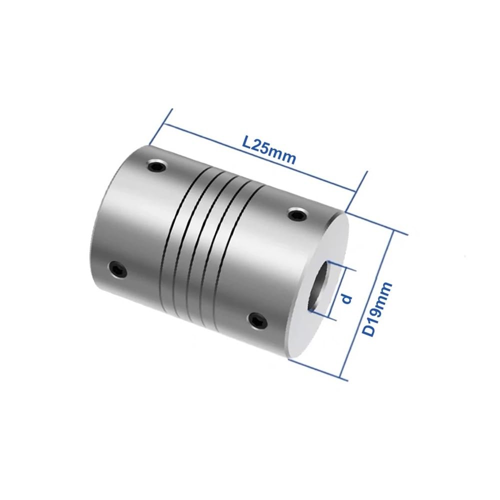 Acoplamiento universal de máquina herramienta para acoplamientos CNC flexibles tipo dedal de 6/7/8/9/10 mm (6 mm x 8 mm)