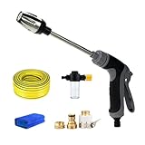 Hidrolimpiadora Waterblitz, Rotación de 360° con Tres Modos de Pulverización, Hidrolavadora Portátil Turbo, Water Blitz para Manguera de Jardín para Auto, Piso y Patio (1 Set + 5 m Water Pipe)