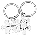 Dinikally Lot de 2 paires de porte-clés personnalisées en forme de puzzle (sty1)