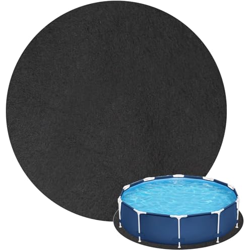 8.86FT Hot Tub Mat Inflatable Hot Tubs Floor Pad Swimming Pool Protector Pad Pool Liner Pad For Above Ground Foldable Pool Ground Mats Portable Spa Pool Accessories (Round 8.86)