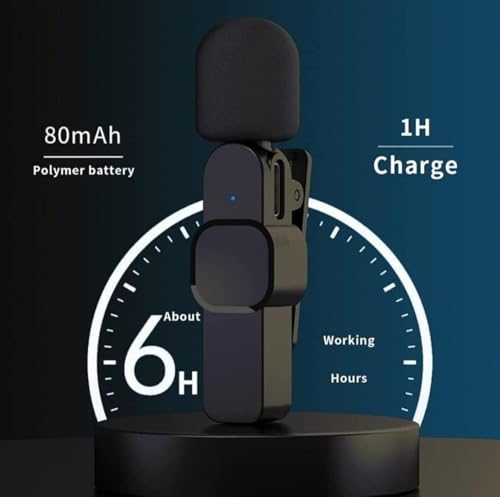 Image of BQYA K9 Dual Wireless Microphone, Digital Mini Portable Recording Clip Mic with Receiver for All iOS,Lighting Mobile Phones Camera Laptop for Vlogging YouTube Online Class, Zoom Call