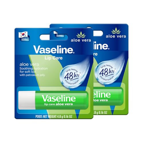 Image of Vaseline Lip Care Aloe Vera Lip Balm Stick 4.8g (Pack of 2)