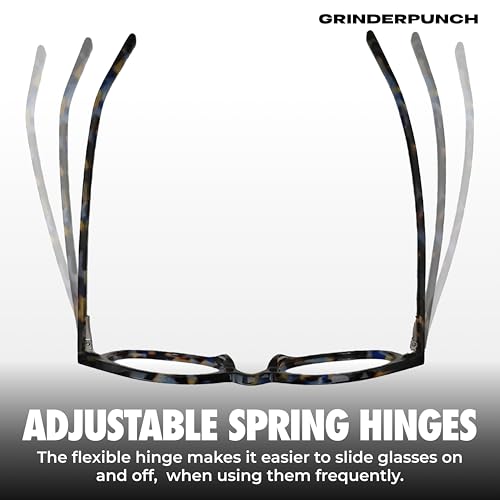 Image of grinderPUNCH Reading Glasses Men Women Fashion Computer Readers Stylish Blue Light Blocking Glasses Gaming Eyeglasses