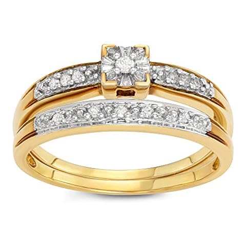 Hdiamonds 1/10 Carat Total Weight (cttw) Sterling Silver, Diamond Bridal Promise Ring for Women (Size: 7) Cover