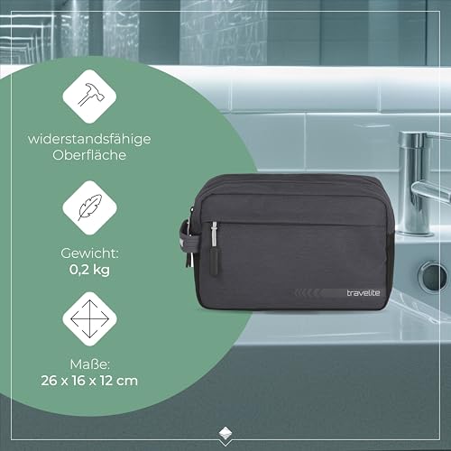 travelite Handgepäck Kosmetiktasche, Gepäck Serie Kick Off: Praktische Kulturtasche für Urlaub und Sport, 26 cm, 5 Liter 3