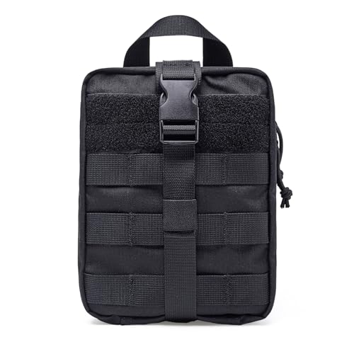 TSPRO Botiquín Molle de Primeros Auxilios, Bolsa Duradera para Actividades al Aire Libre, Pequeña en Tamaño y Completa en Contenido (Negra)