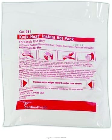 Kwik-Heat Single-Use Instant Hot Pack, instant Hot Pack 6.25X8, (1 CASE, 12 EACH) by CARDINALHEATH