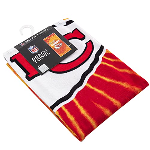 Image of Northwest NFL Kansas City Chiefs Beach Towel, 30 inch x 60 inch | Psychedelic, Unisex-Adult