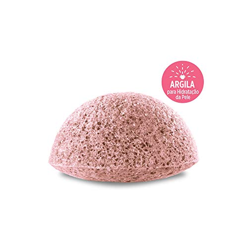 Esponja Konjac Argila Limpeza Facial, Rk By Kiss