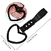2 Pieces Rings Heart Shaped Car Handle Straps Drift Charm Rear Bumper Warning Ring Decor Subway Bus Broken Heart Handle for Car Interior(Black)