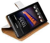  mumbi Sony-Xperia-Z1-Compact-Bookstyle-ws - Funda para móvil Sony Xperia Z1, Blanco