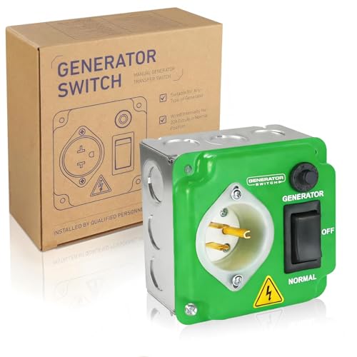 Transfer Switch 20A 120V for Generators Solar RV (Green)