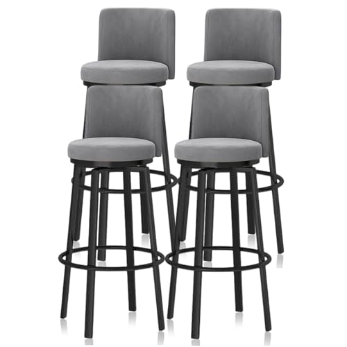 �J�E���^�[�����o�[�X�c�[�� 1/2/3/4 �Z�b�g�A360°��]�z����֎q�A�w������Ƌ����r�t���A���_���ȃ��^���t���[���̒��H�`�F�A�A�L�b�`���A�C�����h�p(4 PCS Grey,Black 75cm)