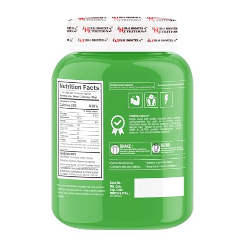 Image of Animal Booster Nutrition Maha Mass Gainer, 25 Gram Of Protein in 90gm of Servings Helps in Gain Weight, Build Muscle & Fuel Energy - Mango Flavor (11Servings /1KG)