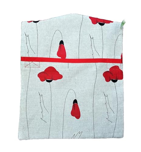 Linen Cotton Peg Bag Peg Storage Clothespin Bag Poppies