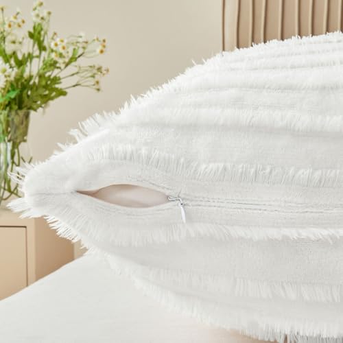Image of BEDELITE Body Pillow Cover with Zipper, Boho-Bright White, 20x54 Inch, 1 Pc