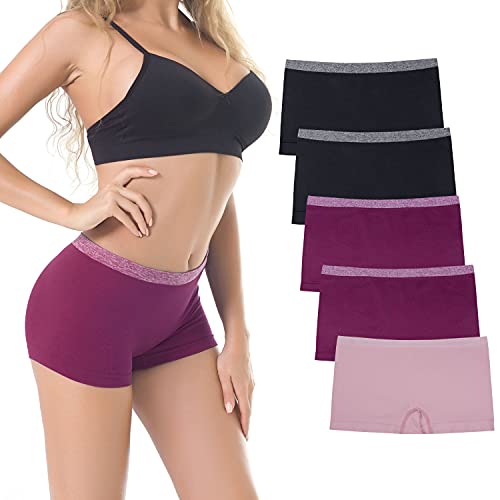 Image of DEEP TOUCH Womens Seamless Underwear Boyshort Panties Boxer Briefs No Show Panty for Ladies Comfortable