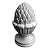Ekena Millwork FIN04X07BL 4 1/8-Inch OD x 7-Inch Blackthorne Finial