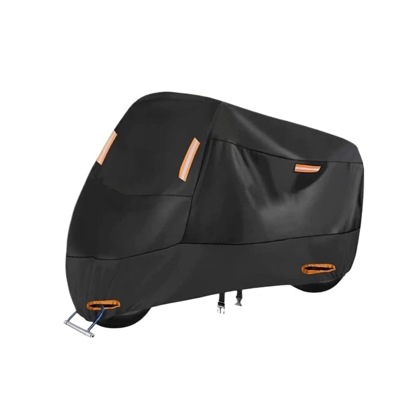 Coprimoto placcato in poliestere PU | Nero Misure multiple Pioggia e sole Ioni: copertura for moto placcata in poliestere PU