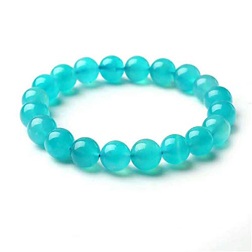 Bracelet de perles de glace verte de 10 mm en pierres précieuses de qualité supérieure