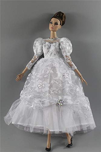 Uteruik Abito da sposa con velo per la testa, per